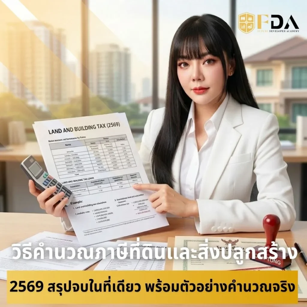 วิธีคำนวณภาษีที่ดินและสิ่งปลูกสร้าง-2569