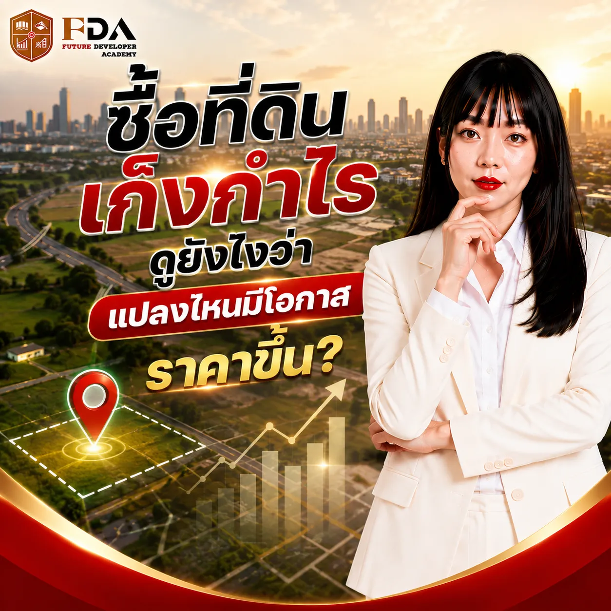 ซื้อที่ดินเก็งกำไร ดูยังไงว่าแปลงไหนมีโอกาสราคาขึ้น