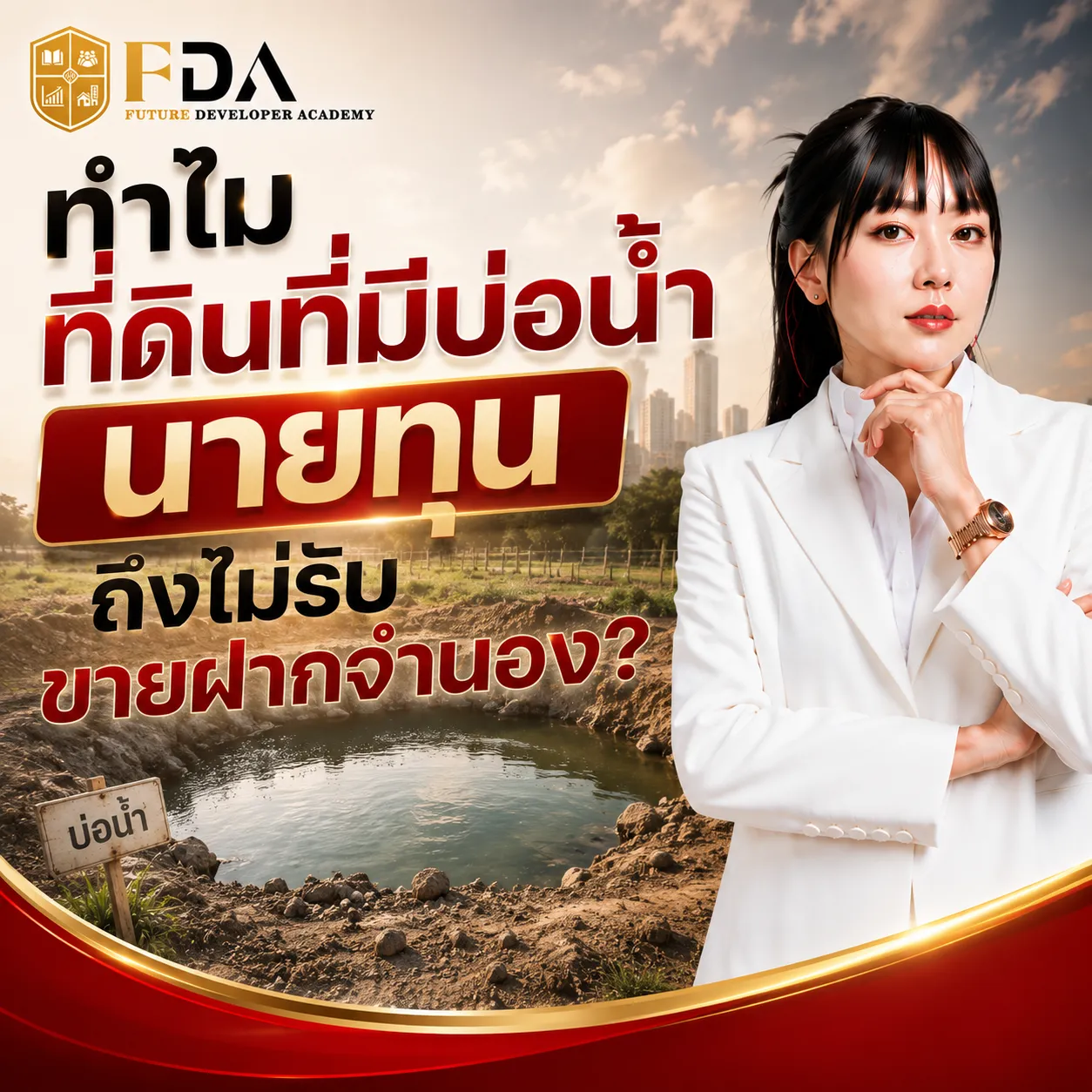ทำไมที่ดินที่มีบ่อน้ำ นายทุนถึงไม่รับขายฝากจำนอง