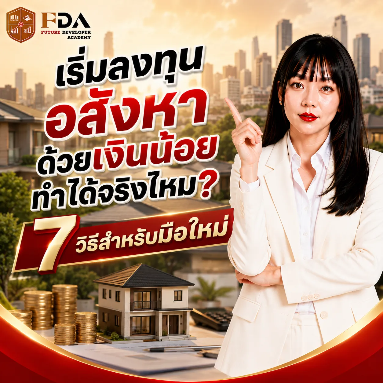 เริ่มลงทุนอสังหาด้วยเงินน้อย ทำได้จริงไหม 7 วิธีสำหรับมือใหม่