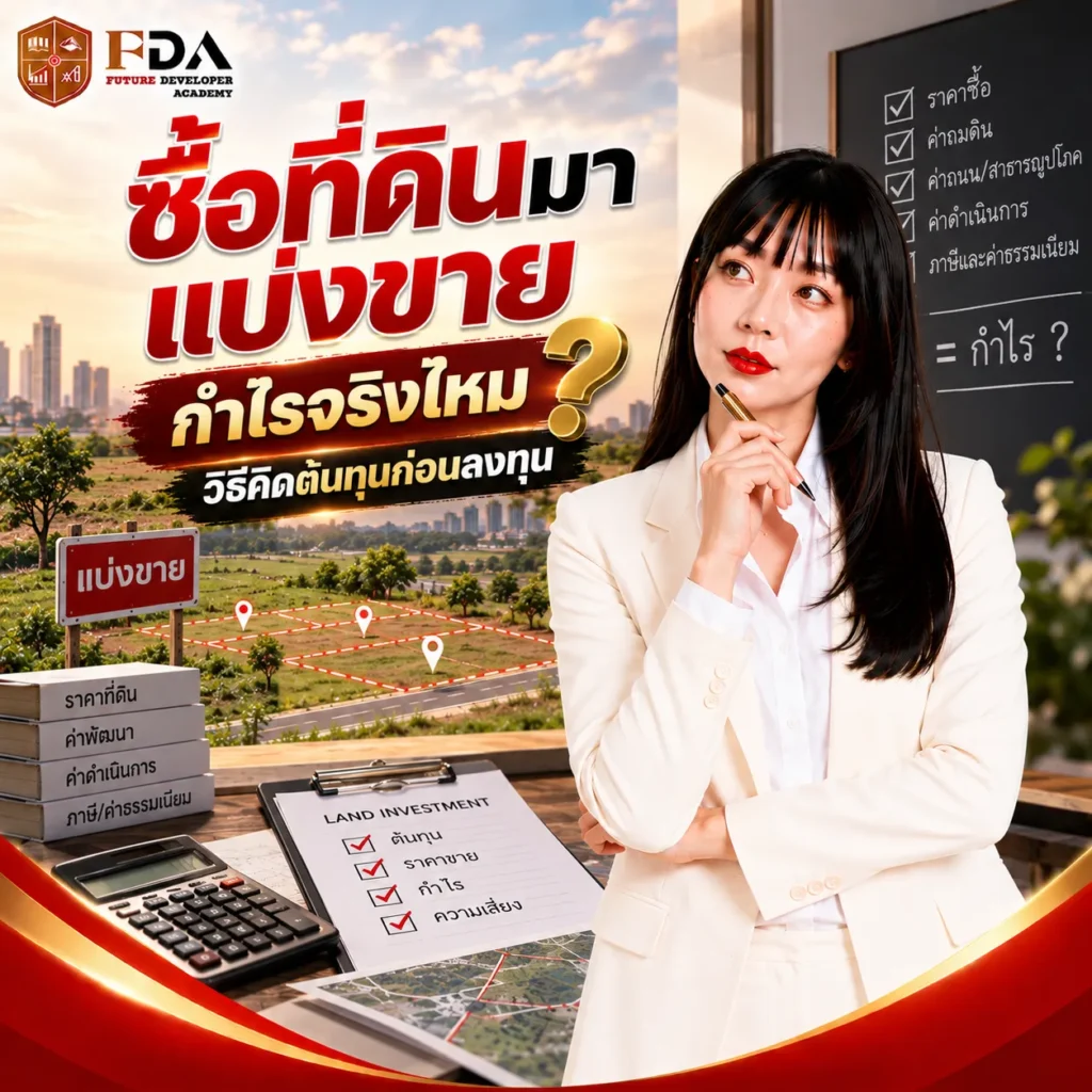 ซื้อที่ดินมาแบ่งขาย กำไรจริงไหม วิธีคิดต้นทุนก่อนลงทุน_1